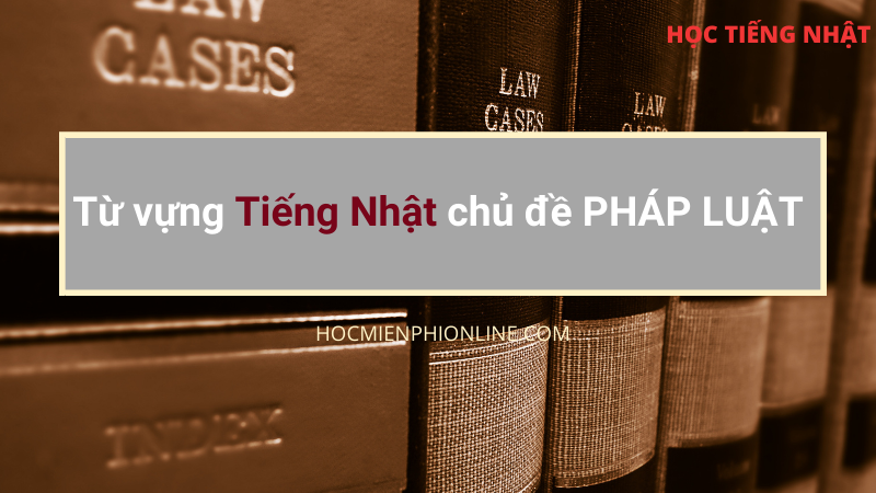 Từ vựng Tiếng Nhật chủ đề PHÁP LUẬT