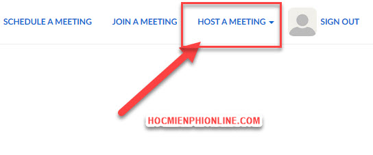 Tạo hosting cho zoom meeting