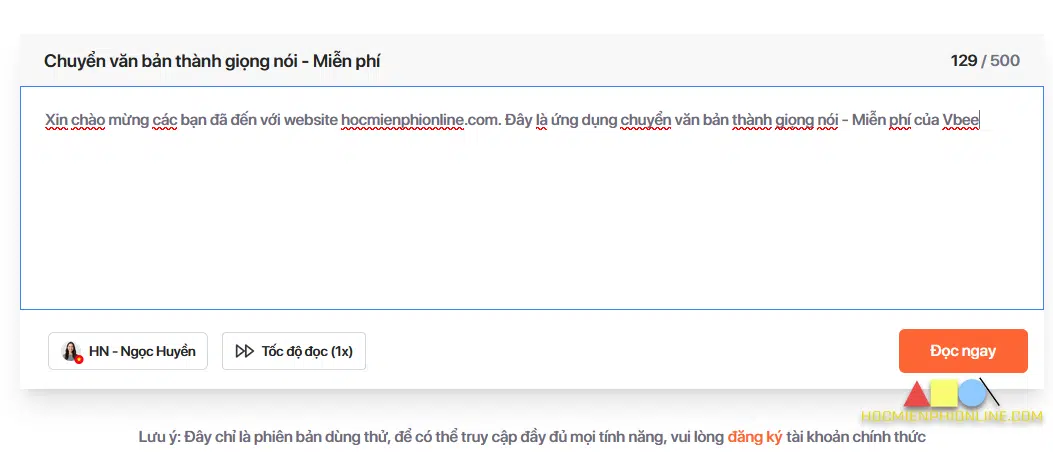 Chuyển văn bản thành giọng nói miễn phí